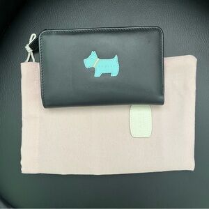 EUC Radley London Black Leather Scottie Wallet